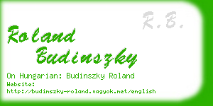 roland budinszky business card